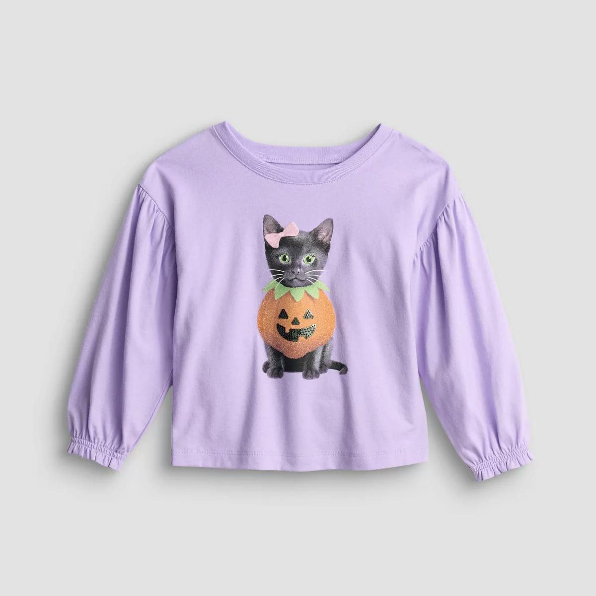 Kids Halloween Ruffle Cuff Long Sleeve Tee