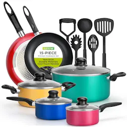 NutriChef 15-Piece Cookware Set
