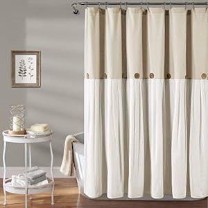 Linen Button Shower Curtain