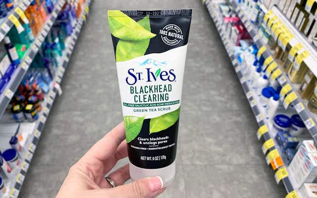 St. Ives Blackhead Clearing Face Scrub, as Low as $4.14 on Amazon card image