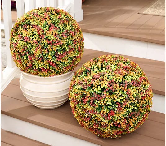 Faux Floral Spheres