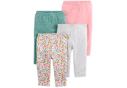 Polka Dot and Floral Pants 4-Pack