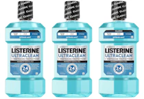 3 Listerine UltraClean Mouthwashes