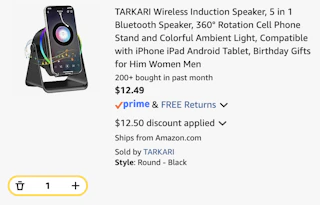 induction speaker Amazon receipt