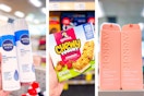 collage image of nivea shave gel, quaker chewy bars, and monday haircare