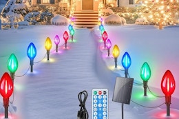 Solar Christmas Pathway Lights, $24 on Amazon (Reg. $70) card image