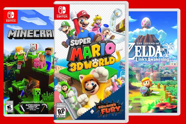 Video Game Sale at QVC: $23 Minecraft, $48 Mario, and More card image