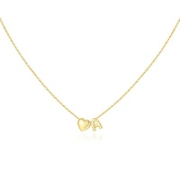 Heart Initial Necklace