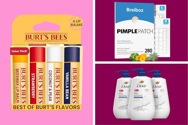 Amazon’s Best Beauty Deals — $5 Burt's Bees, $3 Pimple Patches, and More card image