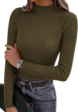PRETTYGARDEN Women's Mock Neck Top