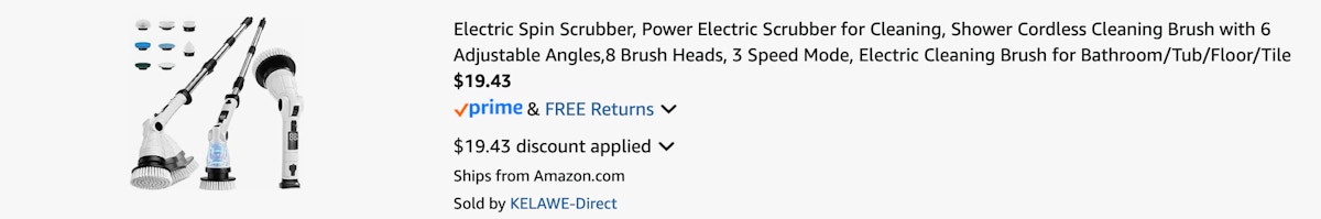 Amazon Electric Spin Scrubber 2025