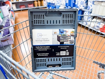 mainstays storage basket in walmart cart
