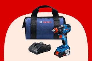 Stock image of Bosch Impact Driver Set (power tool, battery & soft storage bag)