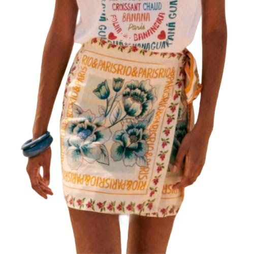 Women's Floral Wrap Mini Skirt