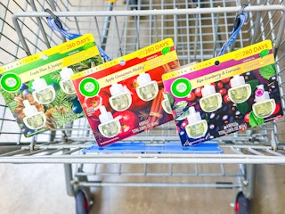 3 Air Wick Oil Refills in Walmart shopping cart