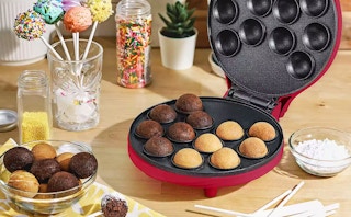 a cake pop maker with cake pops in it