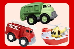 Massive Clearance Event on Green Toys Boats, Fire Trucks on Amazon card image