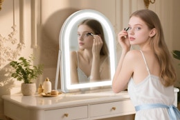 Lighted Vanity Touchscreen Mirror, Only $9.99 on Amazon card image