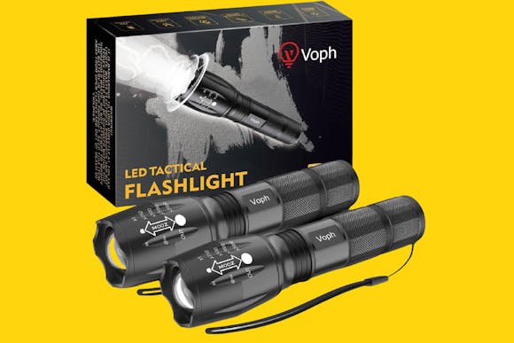 Tactical LED Flashlight 2-Pack, Now $6.99 on Amazon