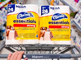 charmin toilet paper in cart at walgreens