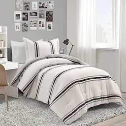 Farmhouse Stripe Reversible Comforter Set