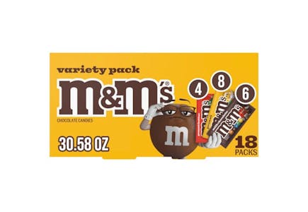 2 M&M's Full-Size Variety 18-Packs