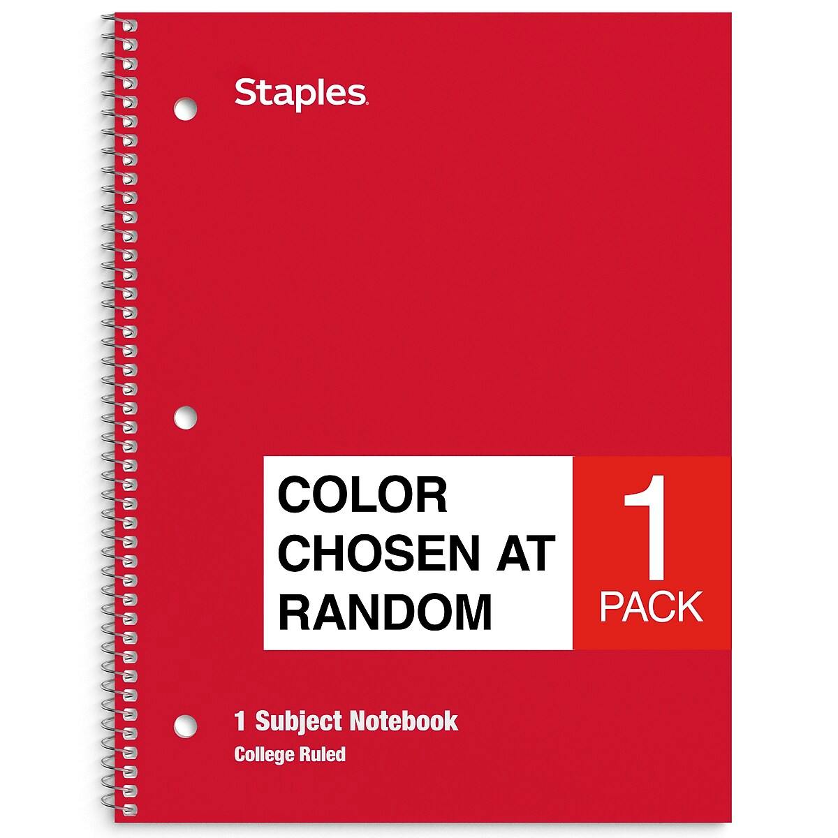 Staples 1-Subject Notebook