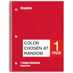 Staples 1-Subject Notebook