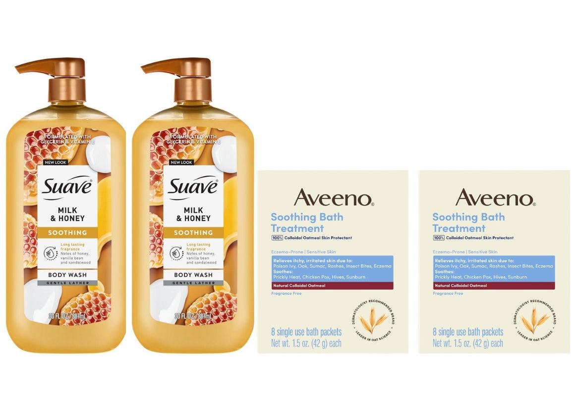 2 Suave + 2 Aveeno