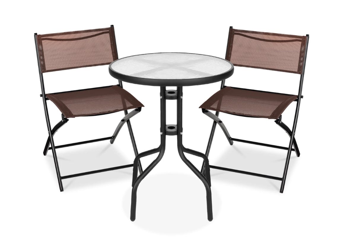 Glass Table Bistro Set