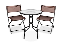 Glass Table Bistro Set