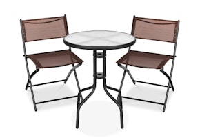 Glass Table Bistro Set