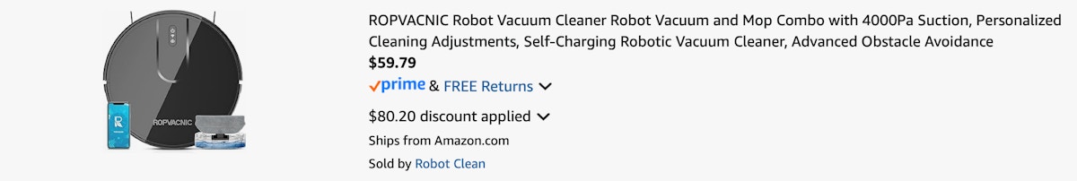 Amazon Robot Vacuum and Mop 2025