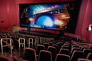The inside of a Cinemark theater.