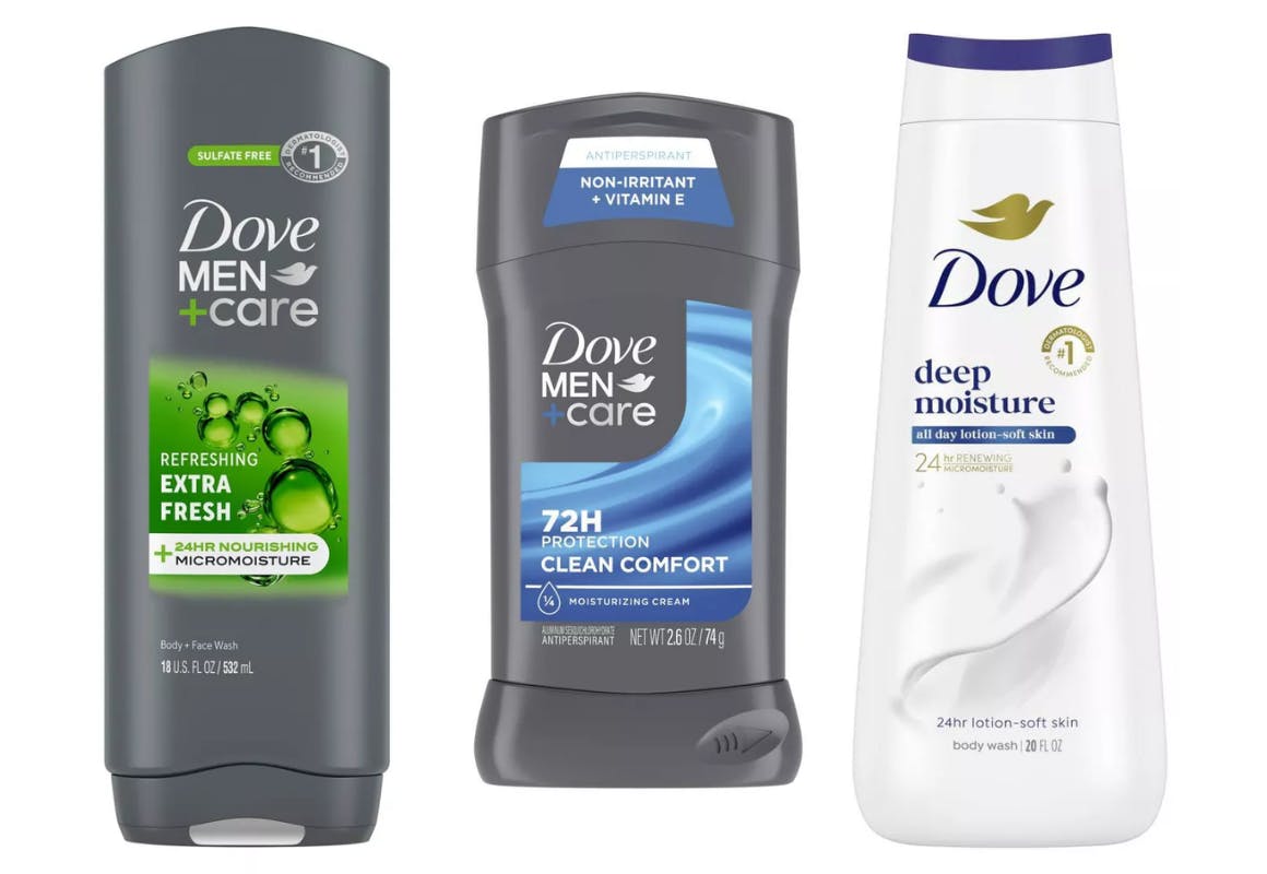 2 Dove Body Washes + 1 Deodorant