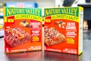 nature valley bars on store shelf