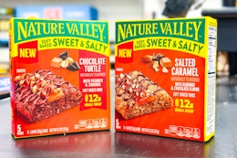 nature valley bars on store shelf