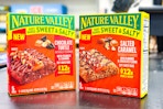 nature valley bars on store shelf