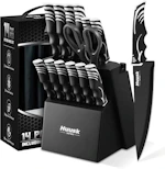 Knife Block Set with Sharpener