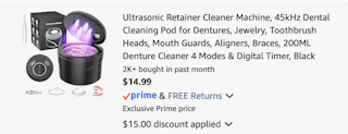 retainer cleaner Amazon receipt