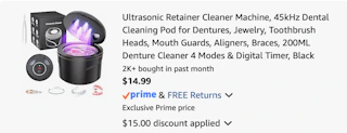 retainer cleaner Amazon receipt