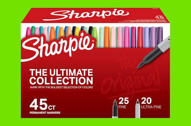 Sharpie 45-Count Markers Ultimate Collection, as Low as $29.57 on Amazon card image