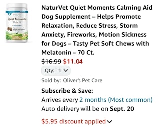 Dog Melatonin cart