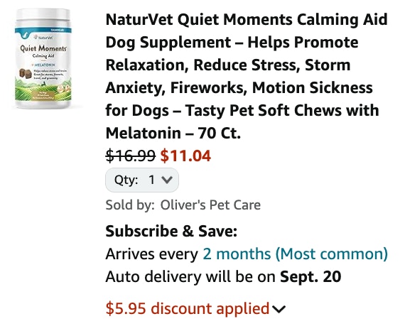 Dog Melatonin cart