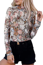 Women's Long Sleeve Lace Blouse