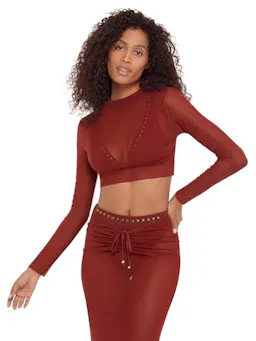 Steve Madden Women's Mesh Crop Top
