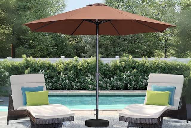 This 9-Foot Patio Umbrella Is $30 on Amazon card image