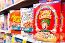 general mills cereal on a store shelf