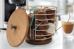 Coffee Pod Storage With Lid, Just $8.49 on Amazon card image