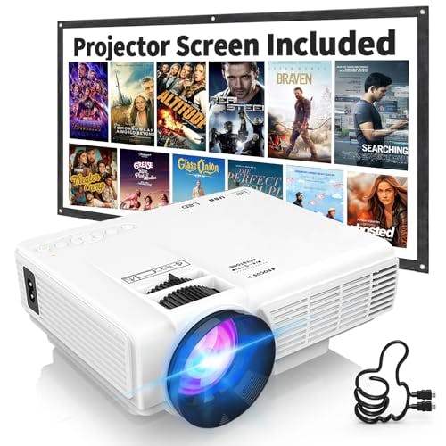1080P Mini Projector with Screen